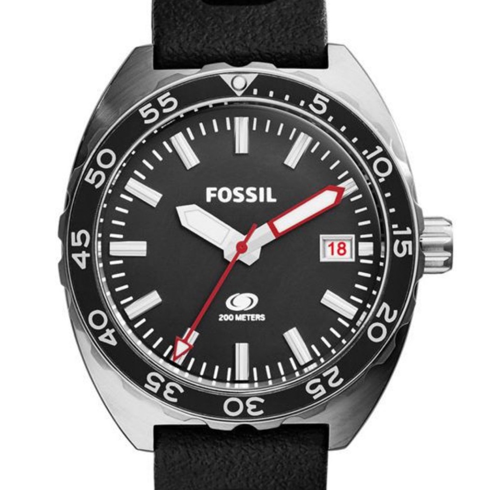 Fossil Breaker Diver’s Watch – Men’s Stainless Steel